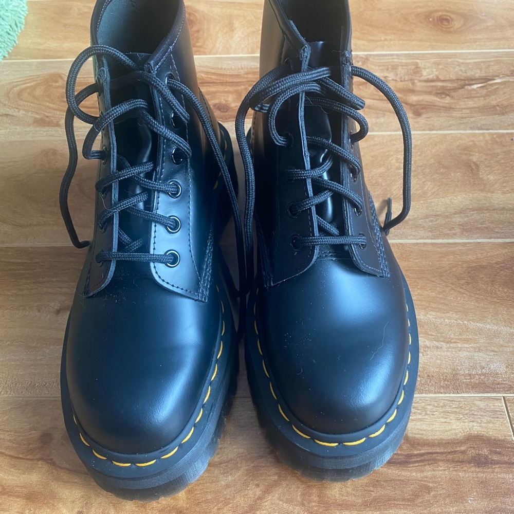 Dr martens 101 SMOOTH LEATHER PLATFORM ANKLE BOOTS
